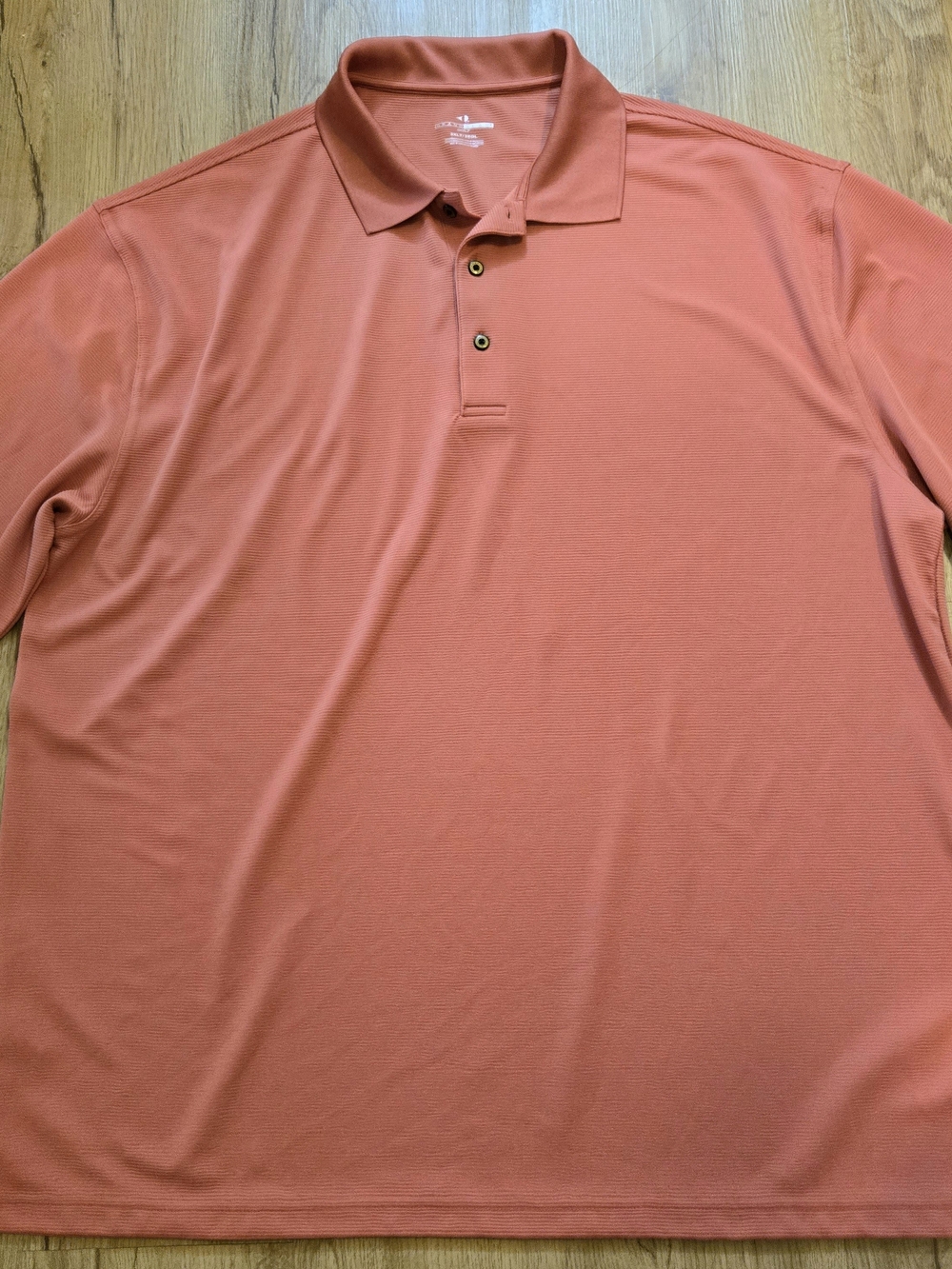 Grand Slam Men's Orange Golf Textured Polo Shirt 3XLT Pit 28 Length 34